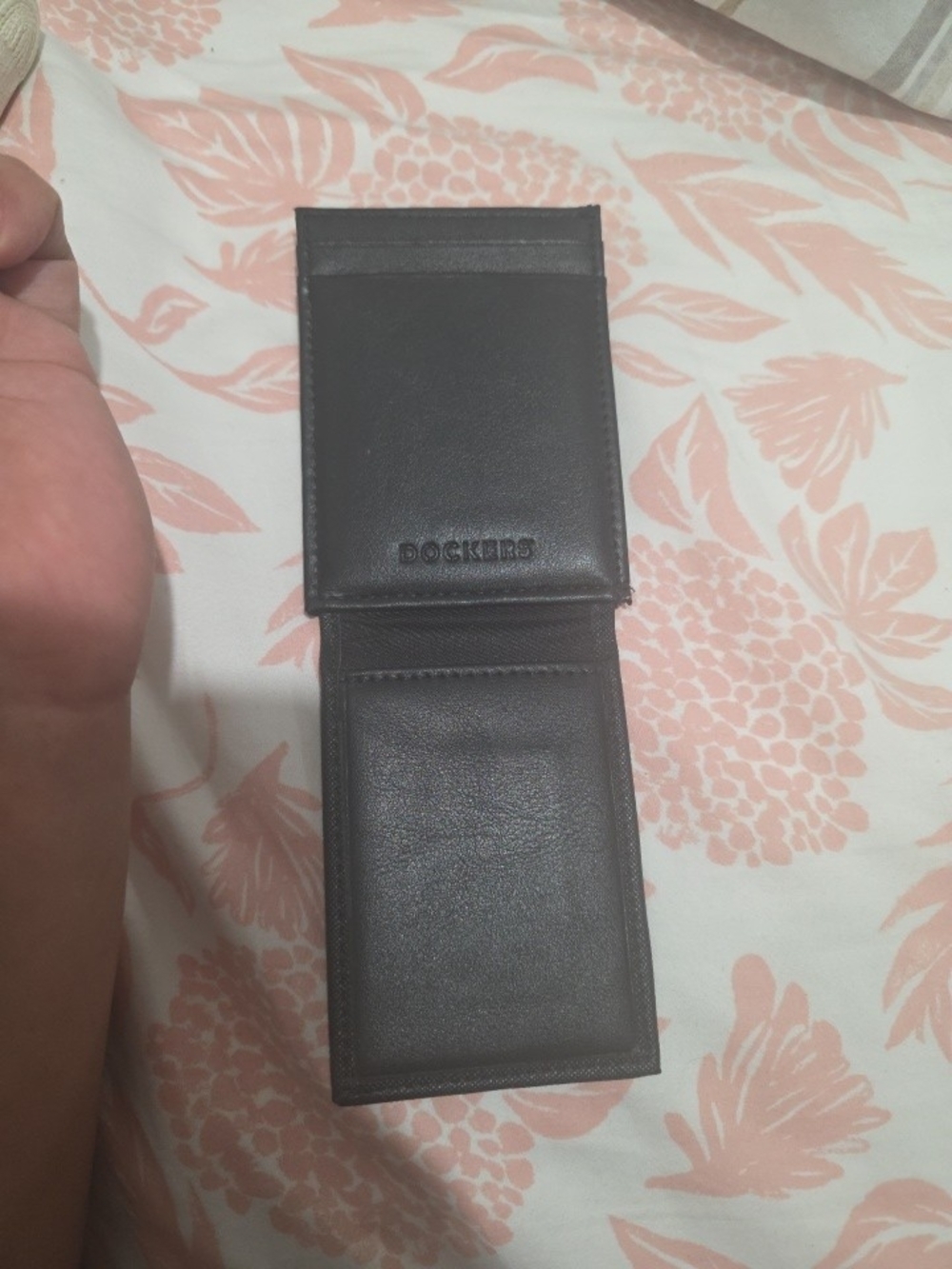 Dockers Men's Black Leather Bifold Card Wallet